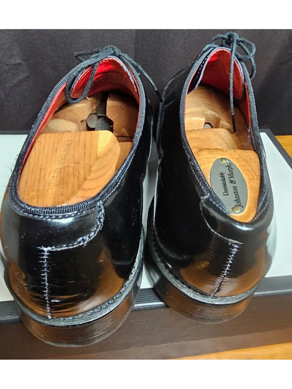 Allen Edmonds Shoes Black Mens 9.5 Patent Leather Dress